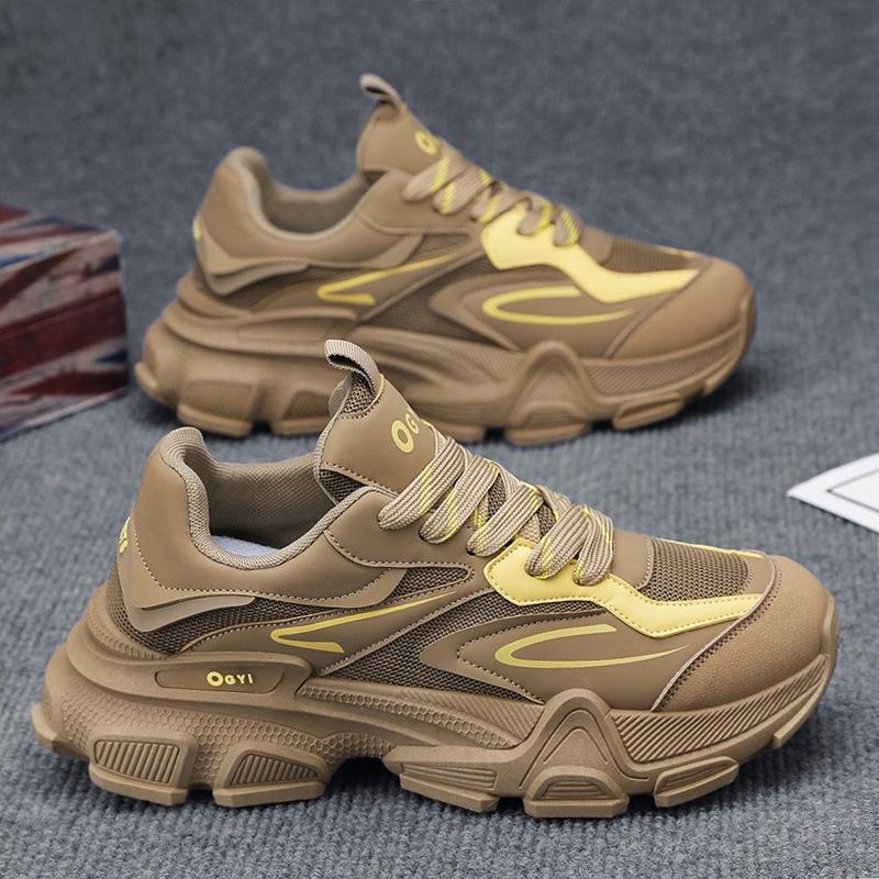 Mesh sneakers men's casual dad shoes men's autumn 2024 new men's shoes platform heightening shoes student