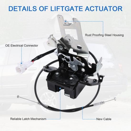 Zamek Bagażnika z Linką Zamek Klapy Tylnej Drzwi Tylne Pasuje do Toyota Sequoia 2001-2007