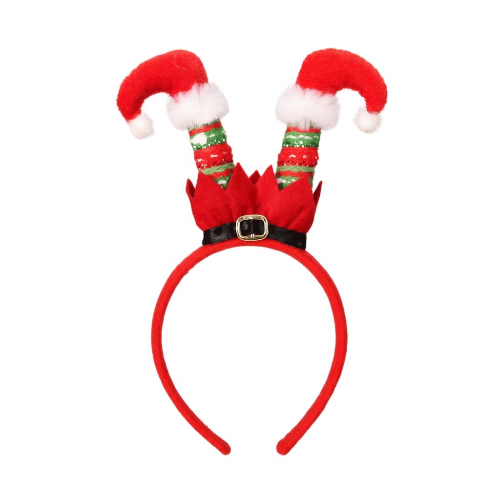 Christmas Party Headband and Hair Accessory Set with Costume Hat for Festive Gatherings