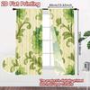 Set Of 2 Flat Printing Curtains Without Rod Floral Green Motif April Fools Is Day Festival Fashion Versatile Polyester Curtain Made