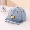 New Denim Letter Baby Baseball Caps Summer Vintage Soft Brim Outdoor Sun Hats For Baby Boy Casual Sports Kids Peaked Hats
