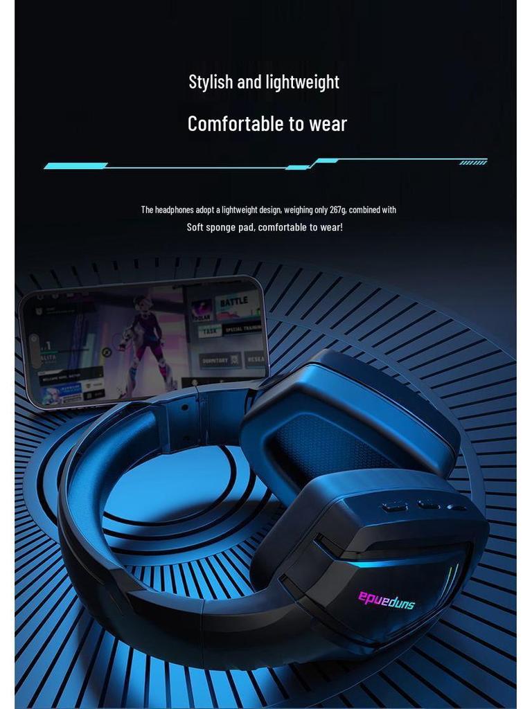 Gaming USB Headphones: Noise-Cancelling with Cool Lighting Effects for PC & Laptop