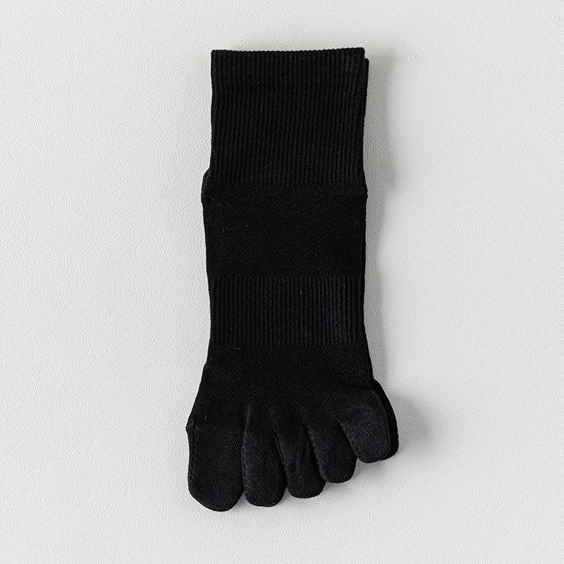 

Женские дышащие хлопковые сетчатые носки с пальцами - Антибактериальные, до середины икры, против грибка стопы One Size