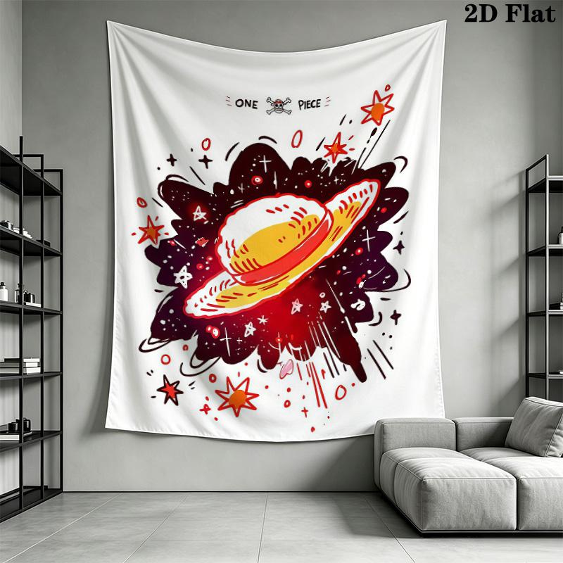 Monkey D Luffy Wandteppich Ästhetischer Wandbehang Bedruckte Stoffdecke Dekorative Wandteppiche für Schlafzimmer Wohnzimmer Heimdekoration