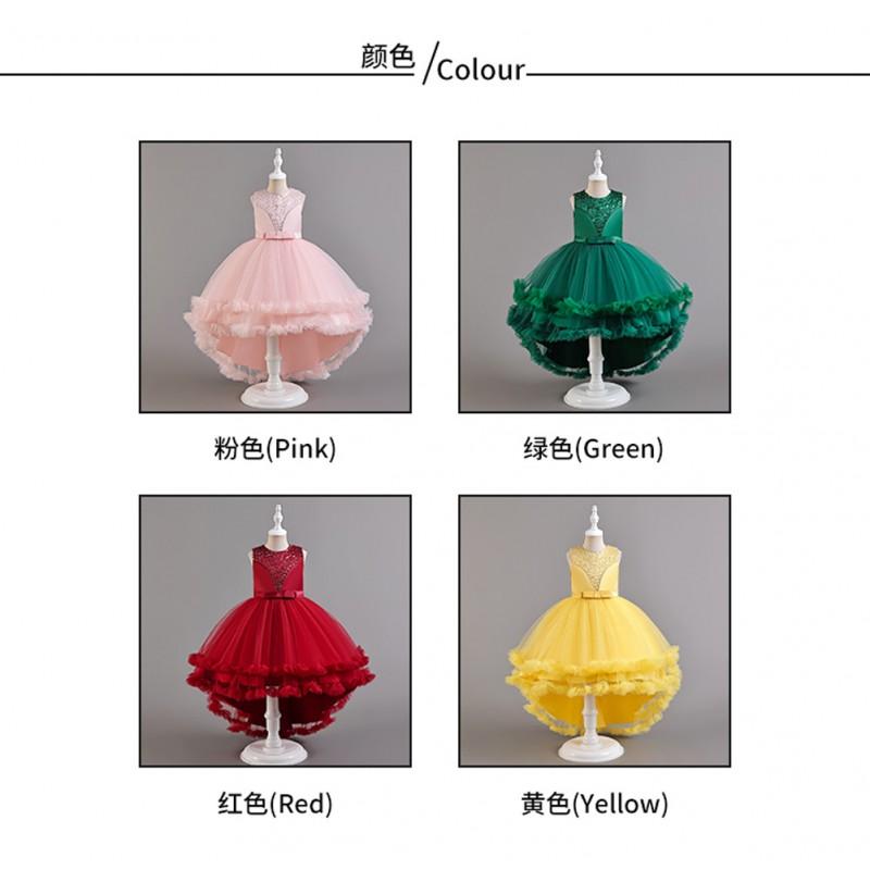 Girls Princess Dress Birthday Party Performance Christmas Evening Gown Kids 8-16Y