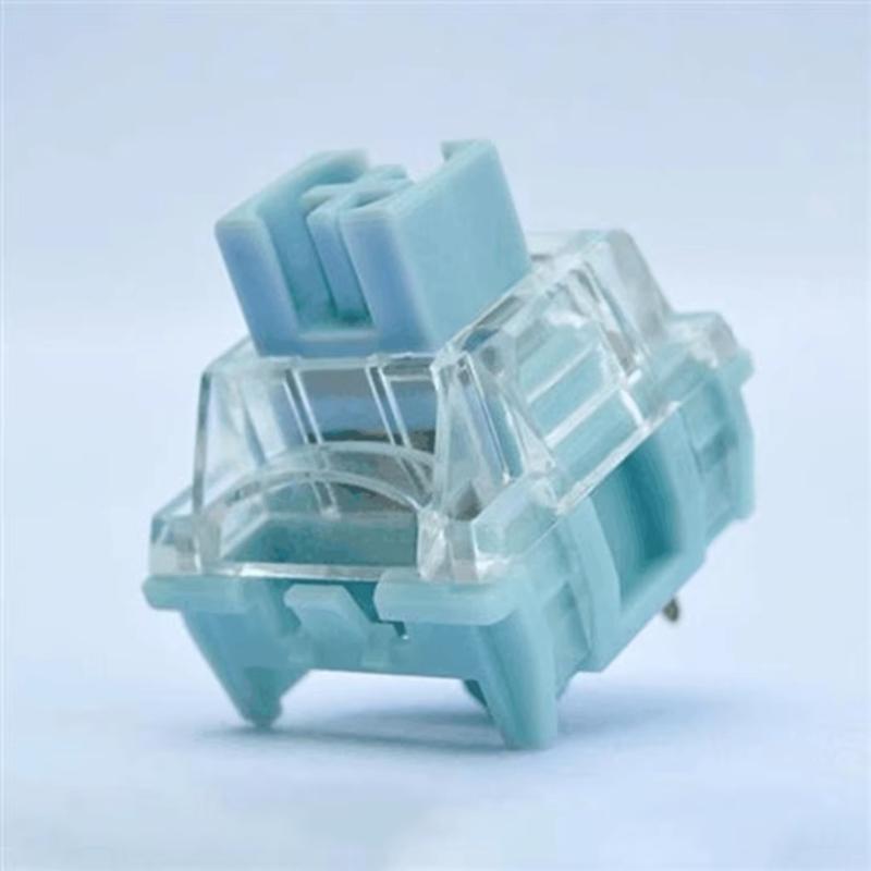 TTCs Silence Bluish White V2V3 Switches 3Pin Tactile Silence for Mechanical Keyboards Mute 2 Gold Plateds Spring Axises