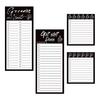Small List Pad Magnetic Notepad, Thick Paper Tear-off Checklist Planner, Black Bordered Retro Reminder Board Design Task Organizer for Grocery