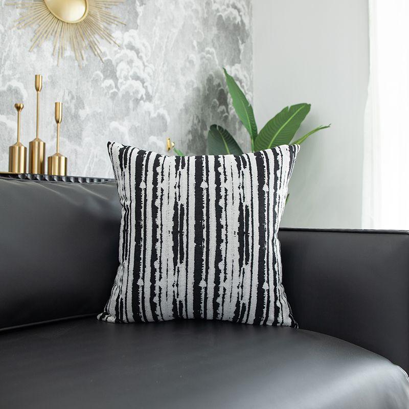 

Шенилл Высококачественная Ткань Полоски Наволочка для Гостиной Vertical stripes 45x 45cm (separate pillowcase)