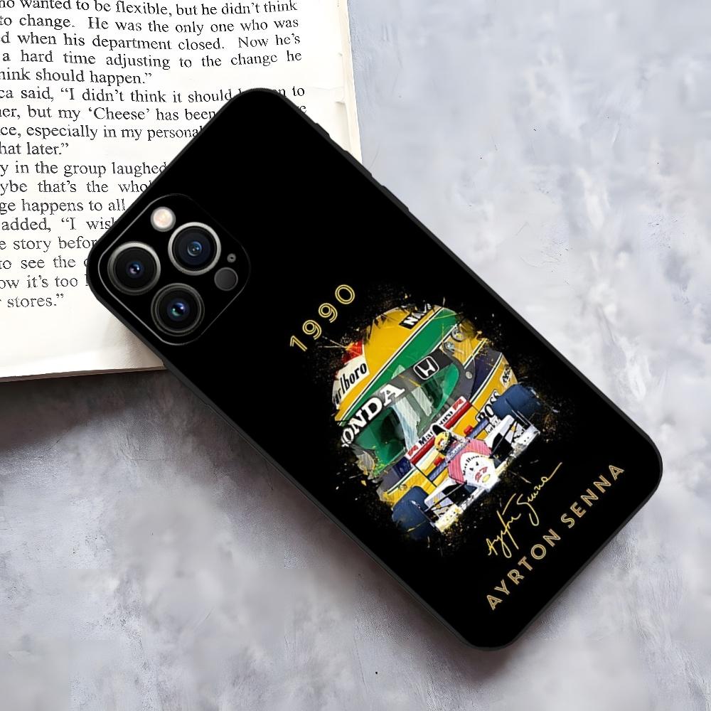 Ayrton Senna F1 Phone Case for iphone 15 14 Pro 13 Mini 11 12 Max Xr X Xs 8 Plus Shockproof Back Cover