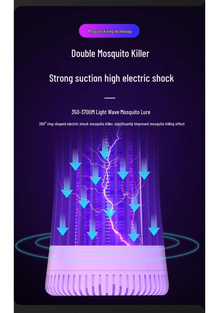 Innovative Lila Licht Mückenfalle: UL & EPA-zertifizierter elektrischer Stromschlag-Saug-Insektenvernichter