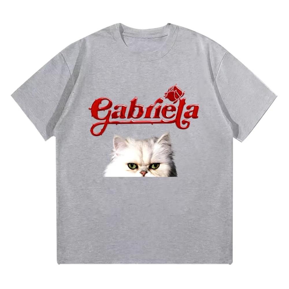 

Gabriela 2025 New T Shirt Cotton Hip Hop Short Sleeve Kpop Women Men Comfortable Tees T-shirts Autumn and winter innerwear 4XL