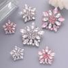 4Pcs 19/24/32Mm Sparkling Rhinestone Crystal Flower Buttons For Knitted Women Shirts Tops Dress Decorative Sewing Buttons Diy