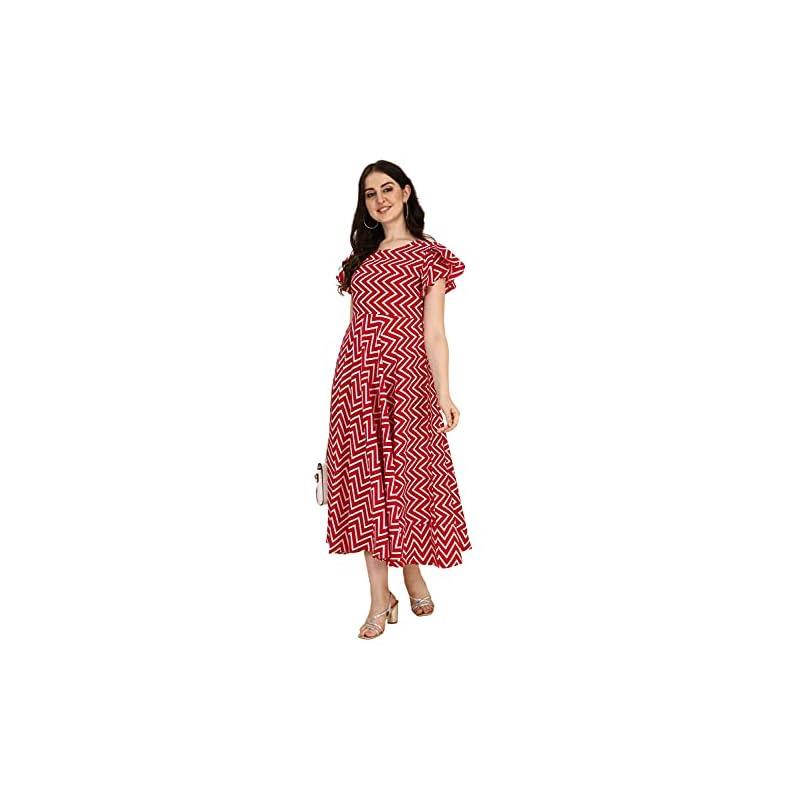 OOMPH! Women' Western & Fusion wear Midi Dresses for Women, Beach, md339
