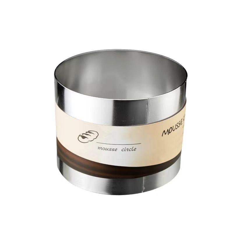 Mousse Ring stainless steel round cake mould Mousse ring thickened and raised 8CM Cake ring 4/6 "baking tools