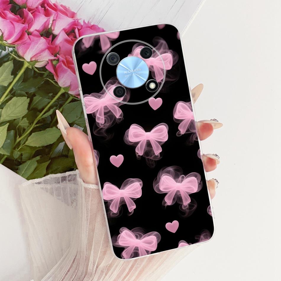 For Huawei Nova Y90 Y91 Cute Flower Butterfly Cat Painted Case For Huawei NovaY90 NovaY91 Soft Silicone TPU Phone Cases