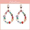 Colorful Teardrop Earrings Trendy Fashion Alloy Plated Women Accessories 2021