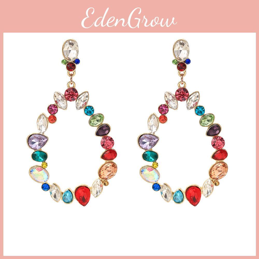 Colorful Teardrop Earrings Trendy Fashion Alloy Plated Women Accessories 2021