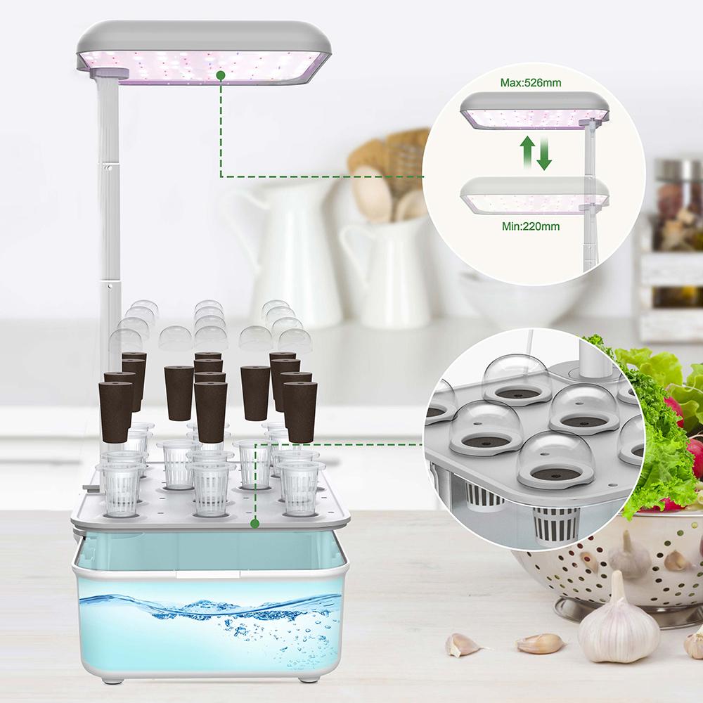 Система гідропоніки Tuya Wifi з LED лампою для вирощування, автоматичним насосом, розумна система для садівництва в приміщенні, набір для вирощування трав, кашпо для дому