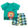 Child Short Sleeve Tshirt Shorts Trendy Casual Clothing New Round Neck Tees Suits Boys Girls Cute Casual Loose Two Piece Set