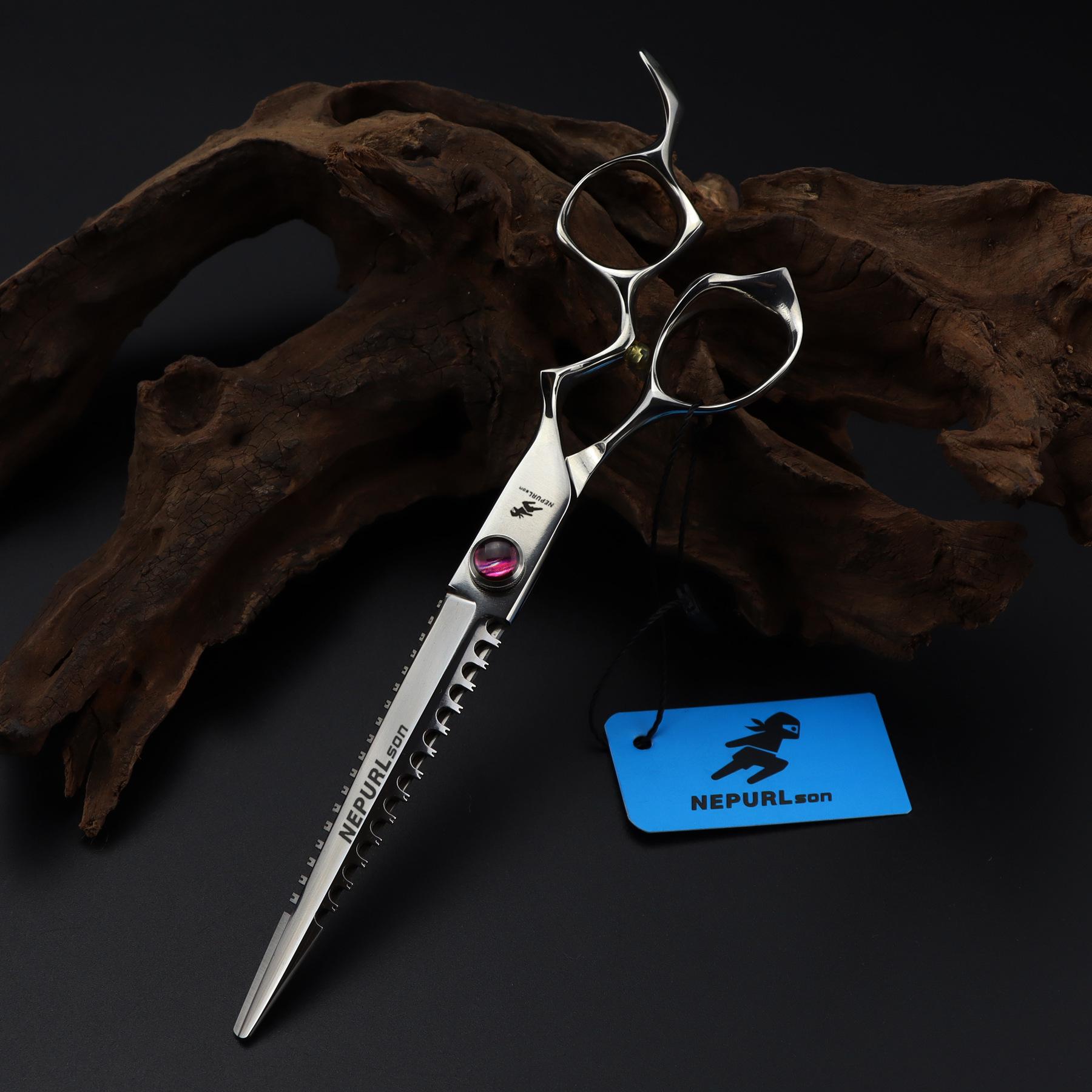 7.0  Premium Hairdressing & Pet Grooming Scissors - Straight Barber Shears