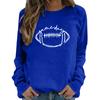 Unisex Fashion Printed Neck Long Sleeve Sweatshirt for Casual Wear