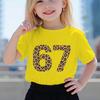 6 7 Six Seven Leopard Creative Print Tshirt Soft Breathable for Daily Outdoor Casual Wear Funny Gift Cotton Tee Girl Clothing