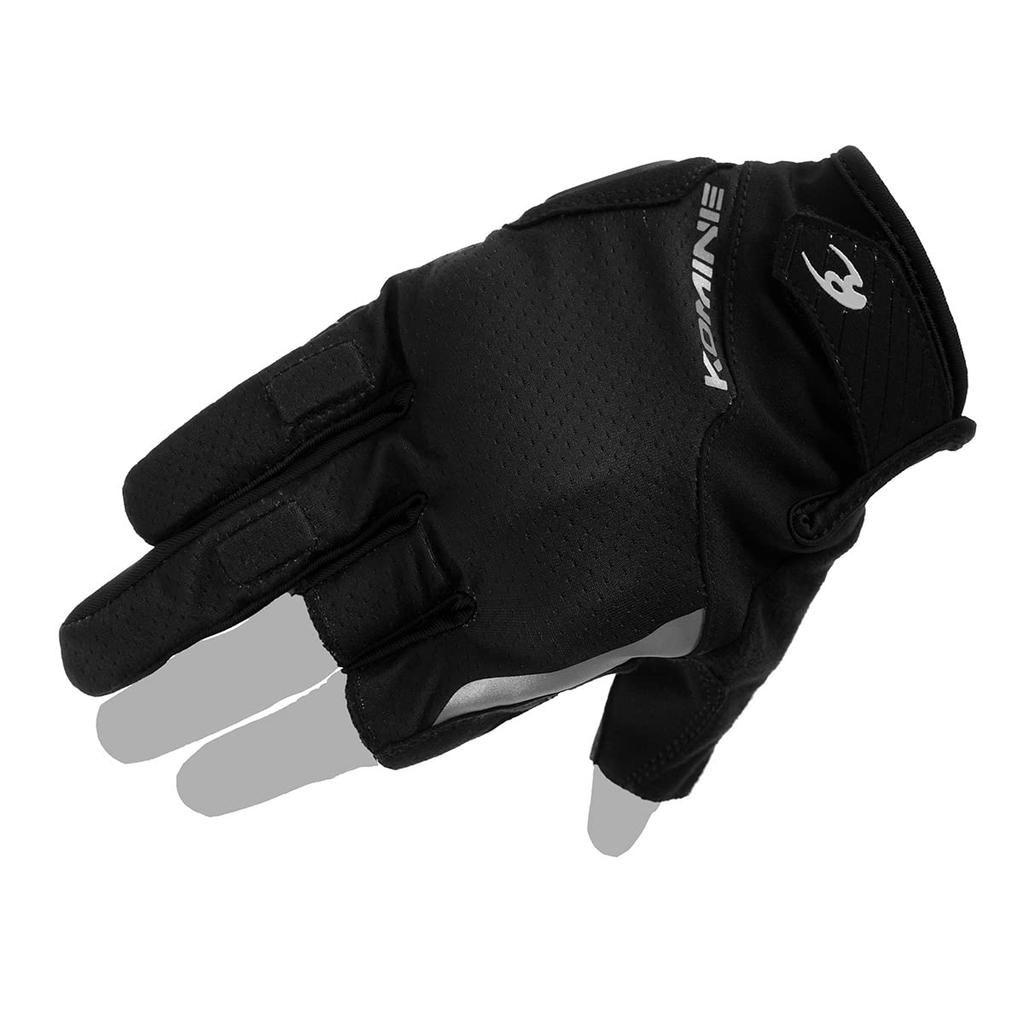 Komine Protect 3 Fingerless Mesh Gloves for Size L GK-2603 Motorcycles, Black,