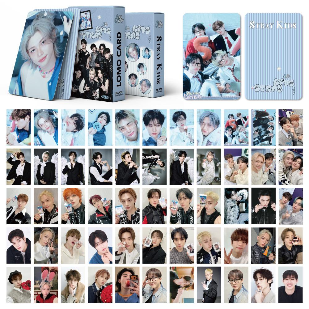 New 55Pcs Wanderer'S 8Th Anniversary Lomo Card 55 Photos Of New Peripheral Photo Card Hyunjin