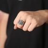 Men's Vintage Opening Punk Wind Anchor Personality Mechanical Hip Hop Trend Thai Silver Single Ring