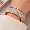 Design Sense Fun Colorful Rice Retro Bead Sparkling Open Bangle Bracelet Exaggerated Wide Face Personalized Bracelet Jewelry