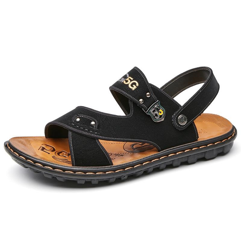 

New summer 2025 men s beach shoes cover feet non-slip two wear outdoor sandals men s casual half-drag factory direct sales 39