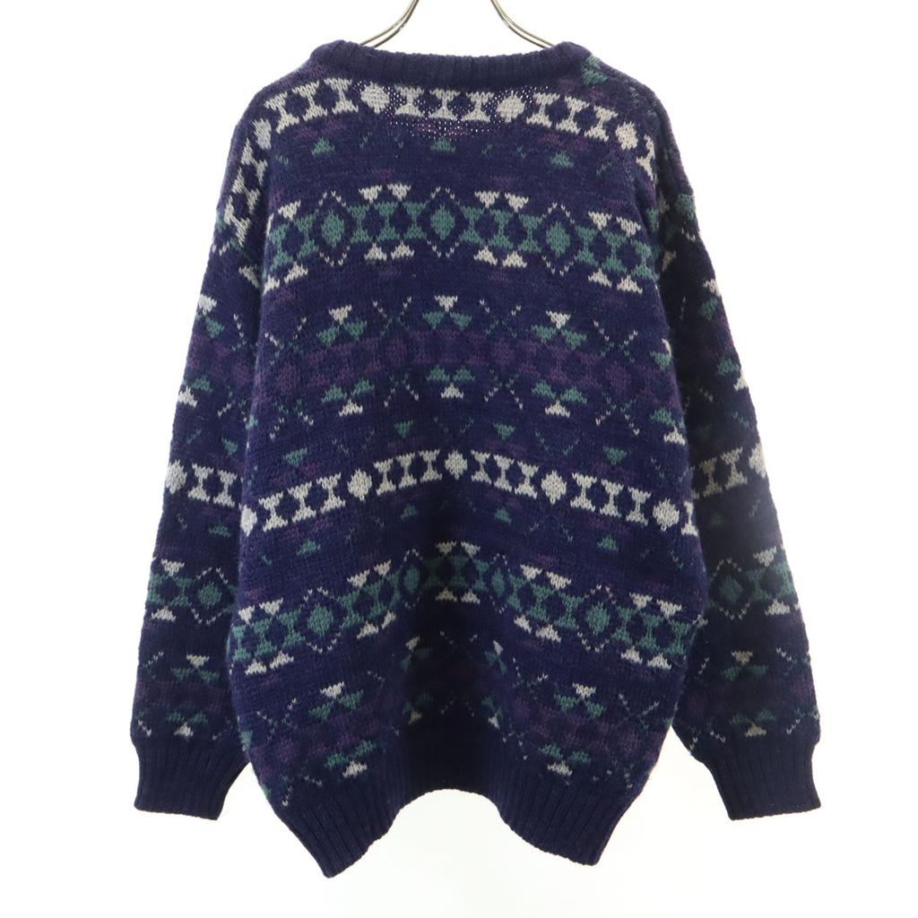 Brooks Brothers 80s 90s Made in England, 100% wool, old Overall handle Long sleeve sweater Men's Used