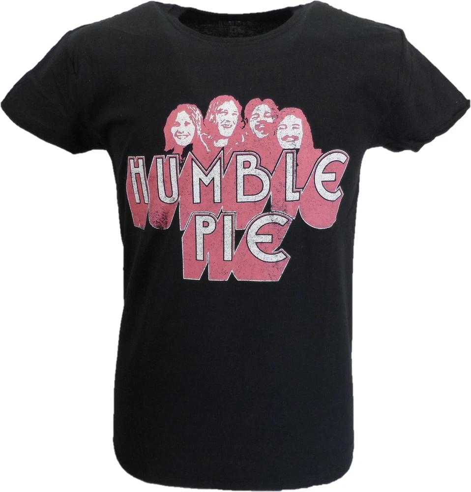 Unisexs Black Official Humble Pie Live 73 Poster T Shirt S