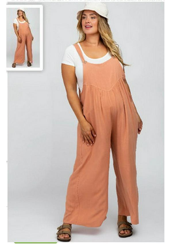 2023 European & American Women's Solid Color Casual Cotton Linen Strappy Jumpsuit