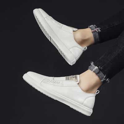 Mens Slip On Shoes Leather Male Comfortable Skate Footwear Outdoor Men All-match Sneakers Breathable Men's Classic Flats