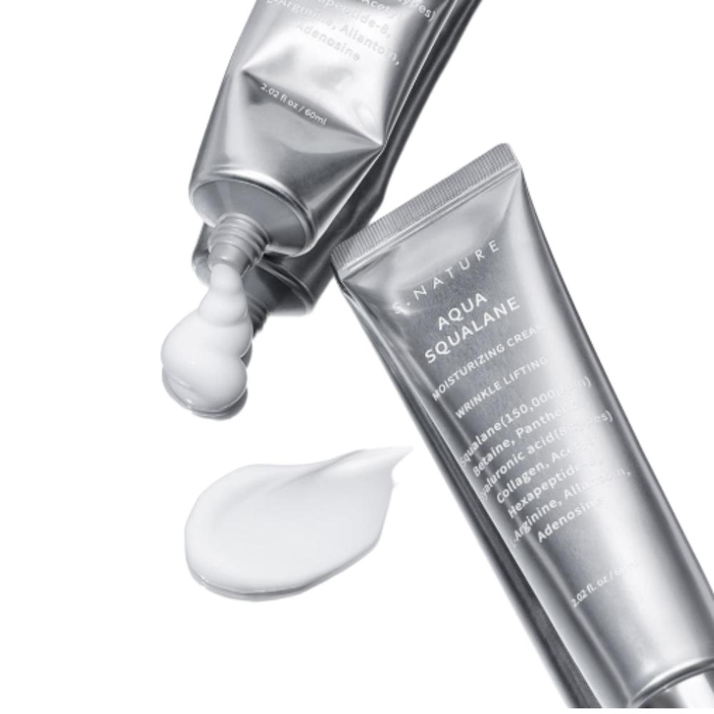 S-NATURE Aqua Squalane Moisture Cream 80ml - Best-Selling Deep Hydrating & Soothing Cream for All Skin Types