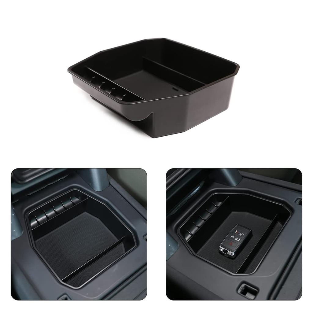 Sauicemy Mittelkonsolen-Zubehör-Organizer für Land Rover Defender 90 110 2020 2021 2022 ABS-Material Armlehnenbox Einlage Tablett Organizer-Tablett Ohne