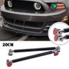 Black Universal Adjustable Bumper Lip Splitter Strut Rod Tie Support Bar Spoiler