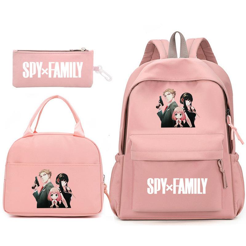 School Season Spy Playhouse Printed Backpack Pencil Bag Shoulder Bag Leisure Primary And Secondary School Students Schoolbag