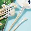 Acrylic Paint Brush Mop Brush for Blending, Goat Hair Brush Wood Handle Artist Brush for Acrylic Watercolor Oil Painting