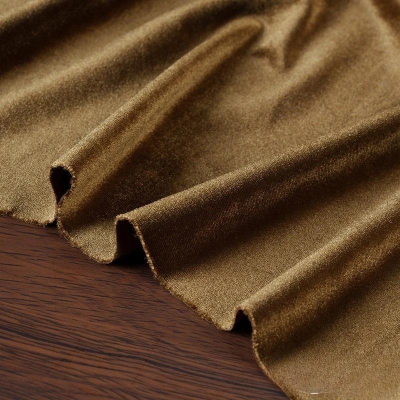 100x155cm Stretch Velvet Fabric Diamond Luster Cloth Soft Upholstery TextilesDiy Velour for Sofa Curtain Background