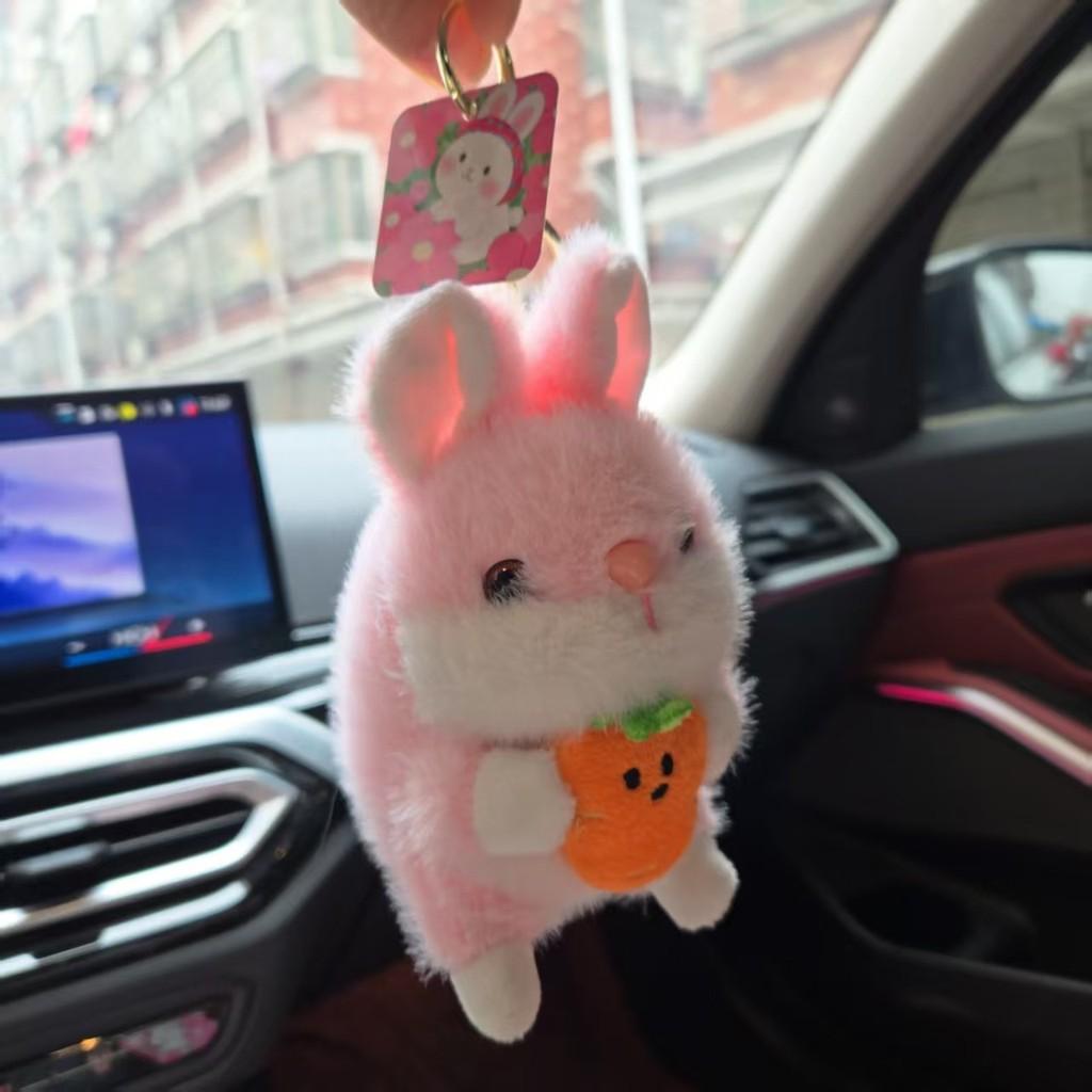 Animal Plush Keychain Set With Soft Pp Cotton For Kids And Bag Decor