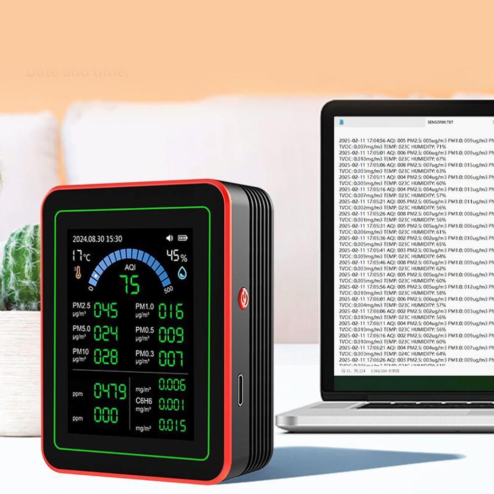 

Комплексный тестер воздуха в помещении с синхронизацией для мобильных устройств Black