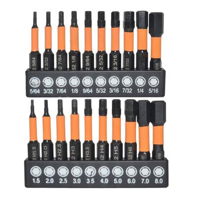 Zestaw 20 magnetycznych bitów sześciokątnych Essential 20PC z trzpieniem sześciokątnym 1/4 cala dla mechaników, inżynierów i majsterkowiczów