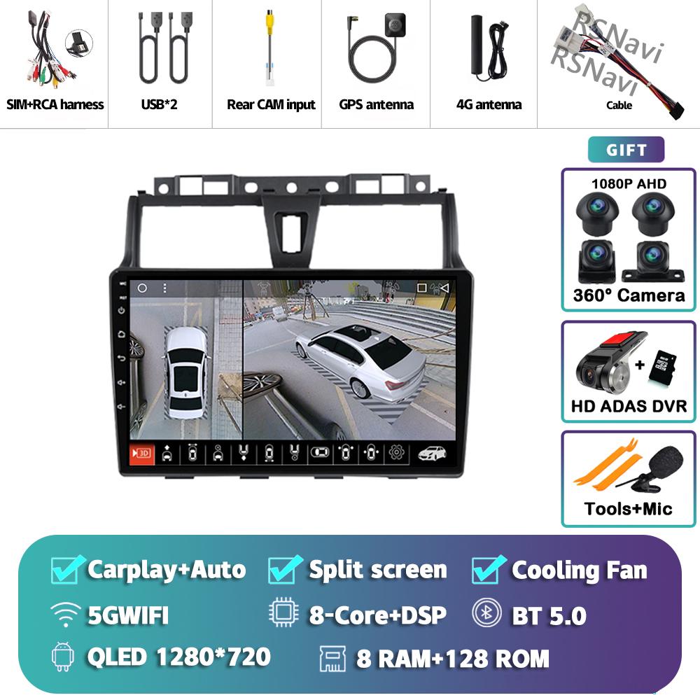 Android 14 Carplay Car Radio For Geely EC7 2014 - 2016 Head Unit 2Din Multimedia Video Player GPS Stereo 360 Camera AI Voice DVD