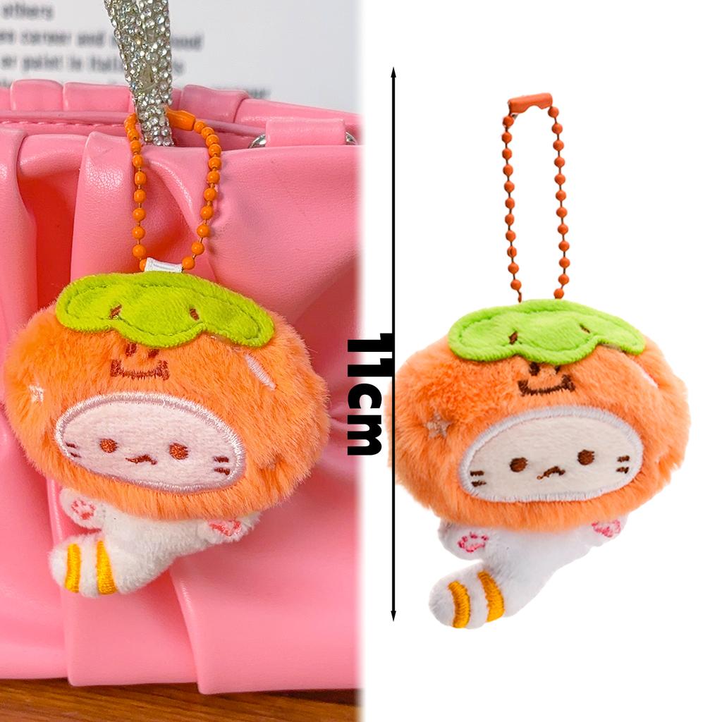 Přívěsek na klíče s kočkou a panenku, plyšový přívěsek na klíče od auta, taška, přívěsek, kreslená kočka, přívěsek na sluchátka, taška, přívěsek, příslušenství