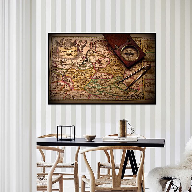 Vintage Dekoratif Harita Duvar Dekor Arka Plan Oturma Ev Çalışma Stüdyosu Malzemeleri Dekoratif Asılı Resim