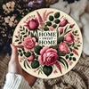 Home Sweet Home Tulip Engraved Metal Sign Rustic Country Iron Plaque Durable Waterproof Wall Decor for Indoor Outdoor