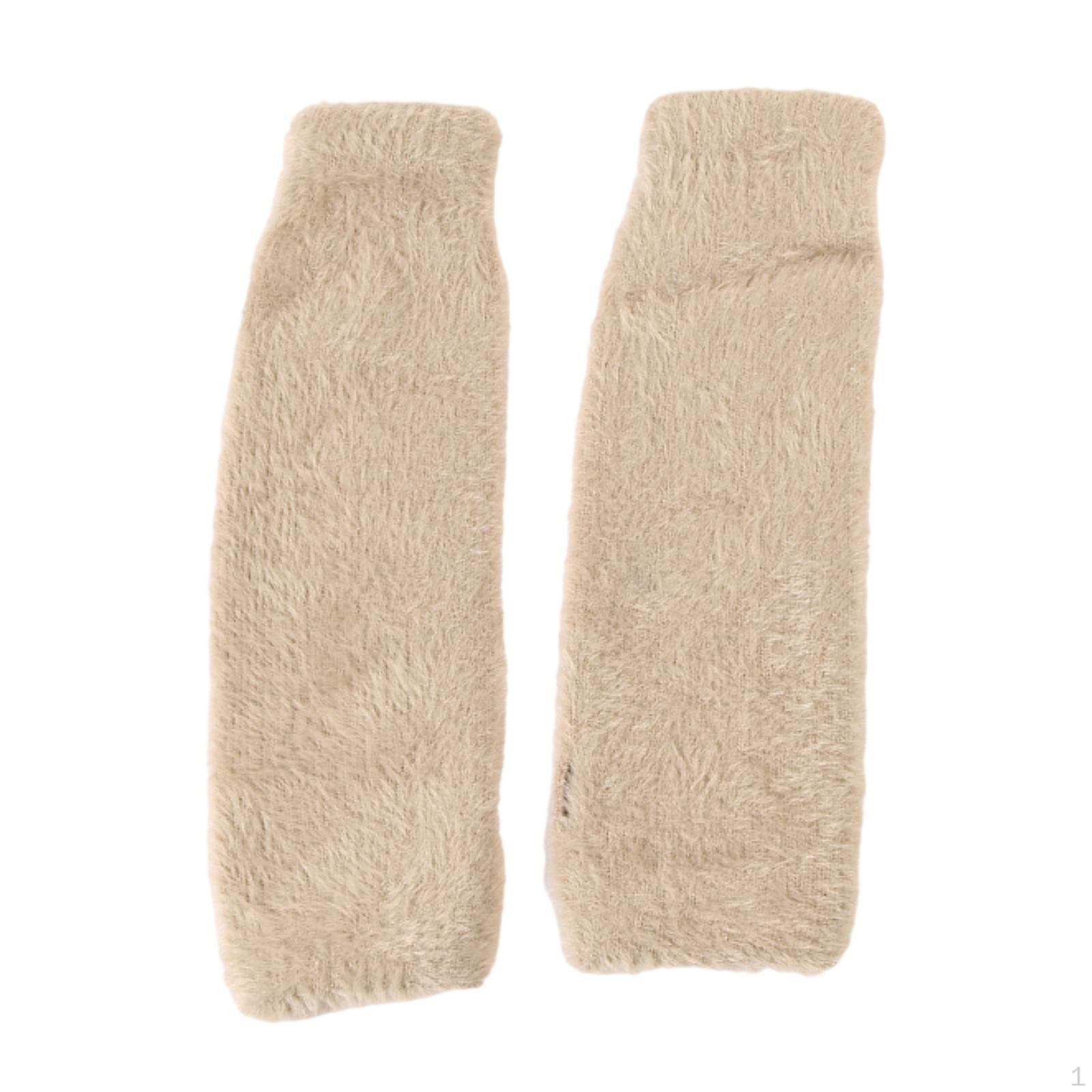 

Перчатки без пальцев для зимних видов деятельности, длинные согревающие перчатки для использования на открытом воздухе бежевый