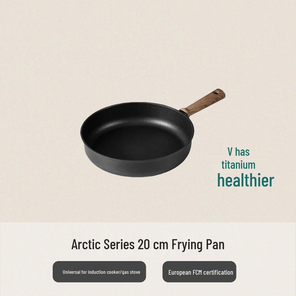 Titanium Flat-Bottom Cookware Set: Non-Stick Frying, Stewing, and Stir-Frying Pot Set for Steak and Eggs